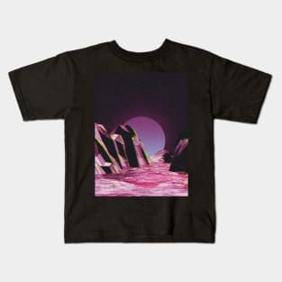 Vaporwave Synthwave Retrowave - CYBER PLATEAU Kids T-Shirt